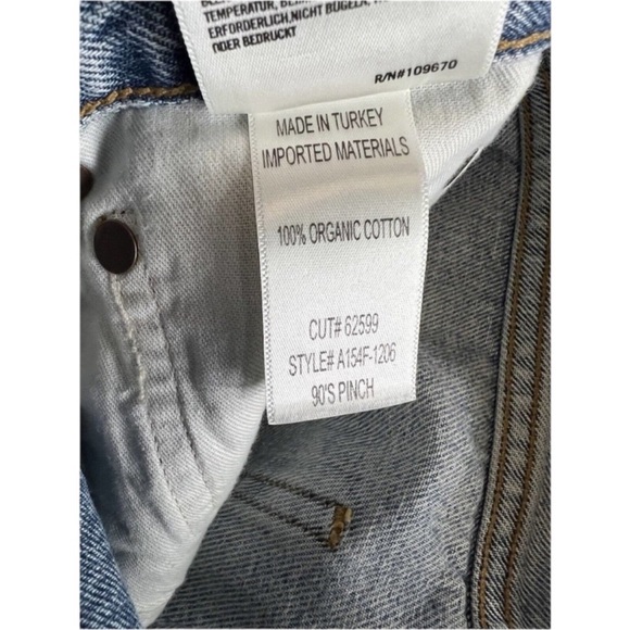 Agolde 90'S PINCH WAIST HIGH RISE STRAIGHT IN RUMINATE Size 25 - Picture 12 of 16